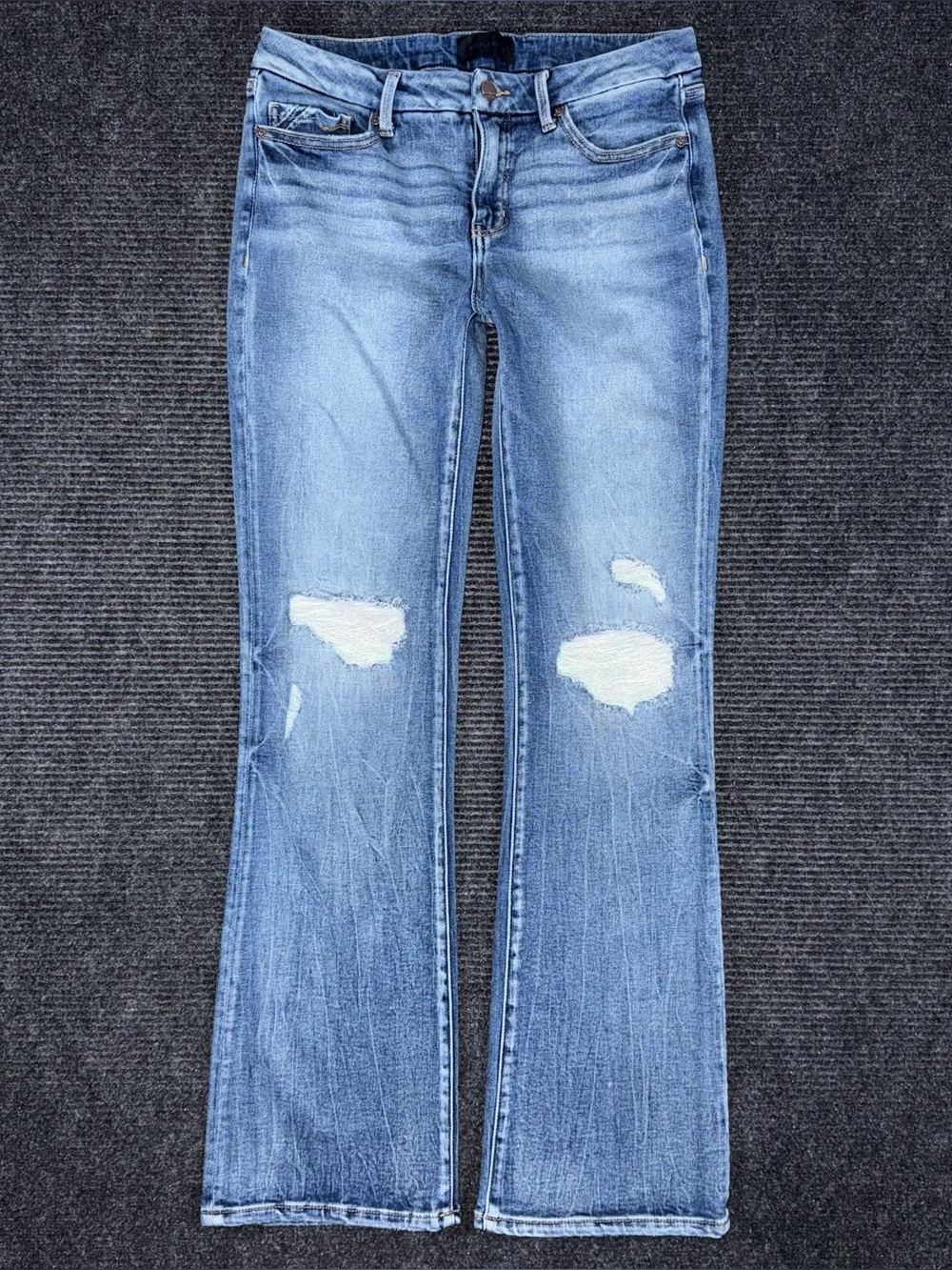 Buckle Black Fit No 53 Bootcut Stretch Jeans Distressed Sz 29 x 34 LONG BBW5514L